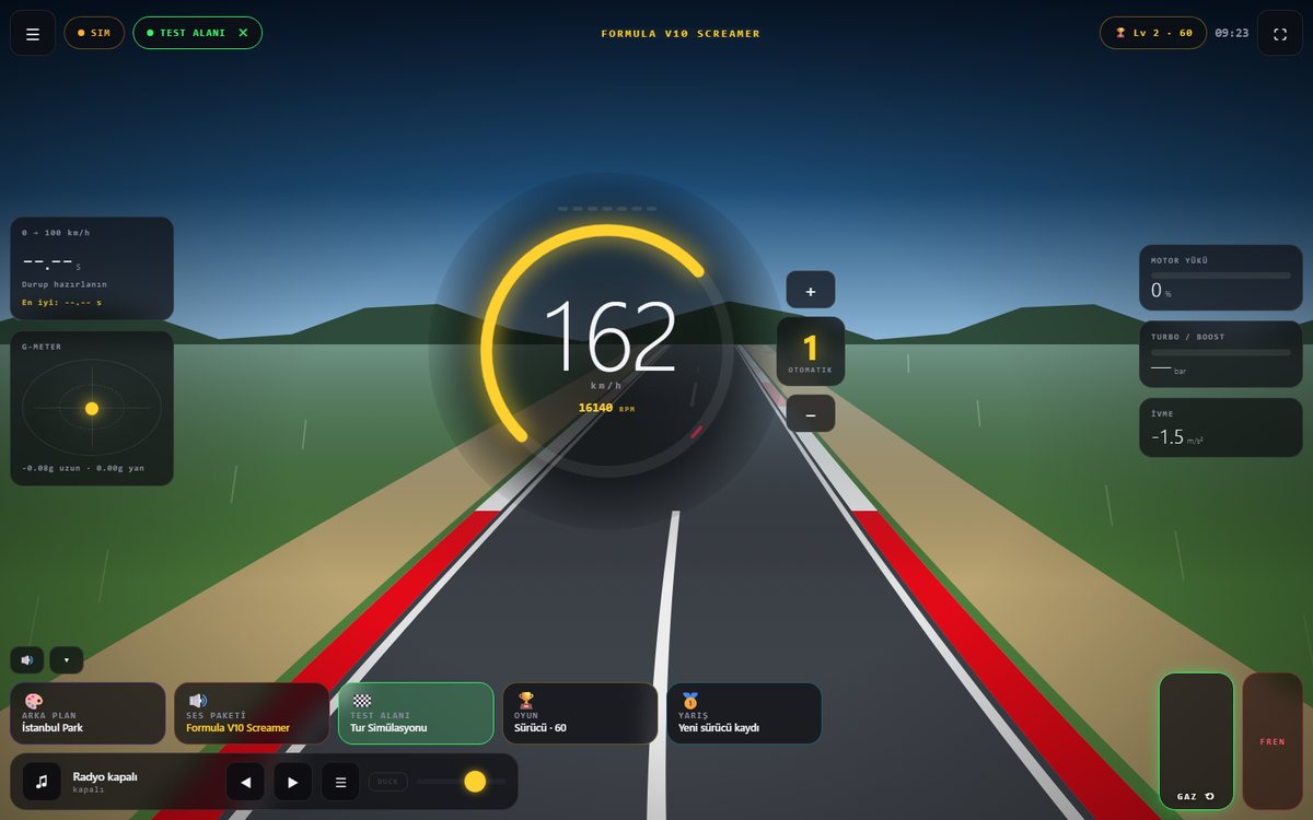 Wind Asist Drive — İstanbul Park pist teması ve Formula V10 ses paketi