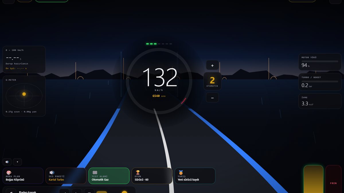 Wind Asist Drive: Tesla ve Elektrikli Araçlar İçin Tarayıcıda Çalışan Sürüş Kokpiti Geliştirdik