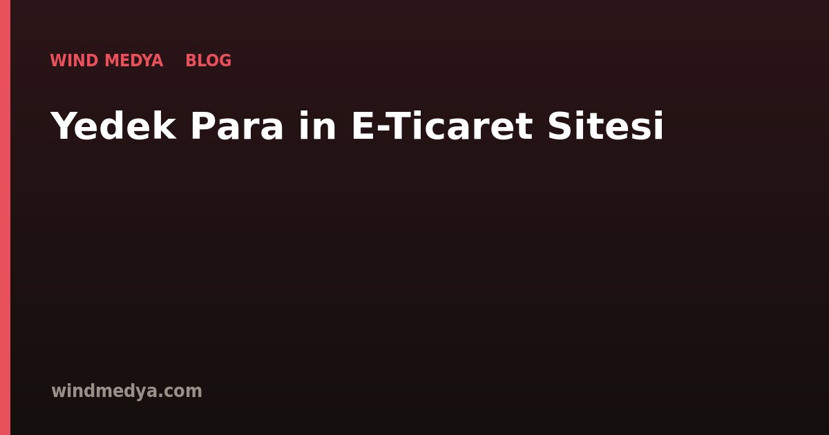 Yedek Parça İçin E-Ticaret Sitesi